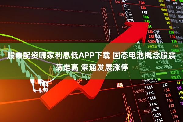 股票配资哪家利息低APP下载 固态电池概念股震荡走高 索通发展涨停