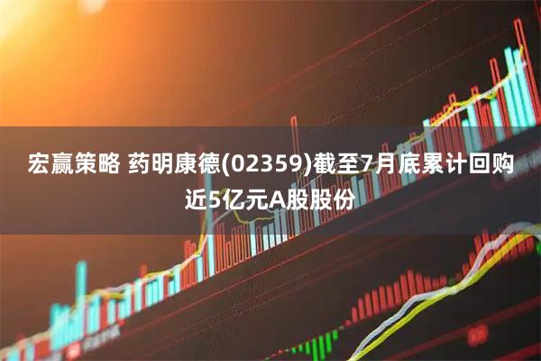 宏赢策略 药明康德(02359)截至7月底累计回购近5亿元A股股份